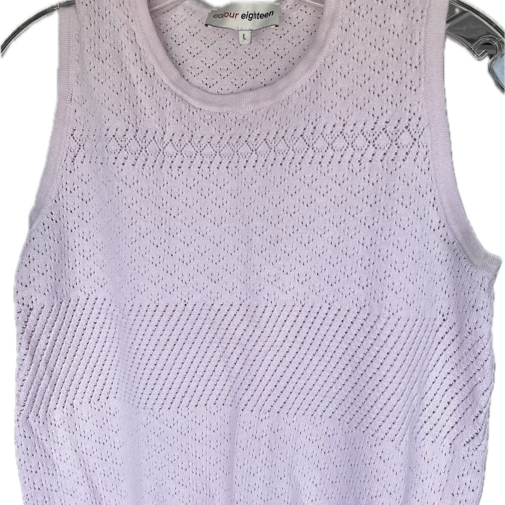 Pink Ribbed Sleeveless Tank Top